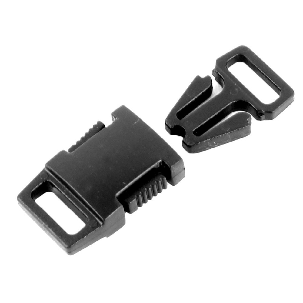 Handbag Plastic Strap Double Side Quick Release Buckle Fastener Black 20 Pcs