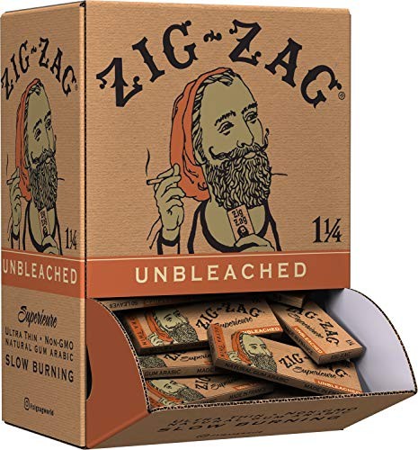 ZIG-ZAG Rolling Paper Unbleached 1 1/4 Size - (48-Pack) Display Box