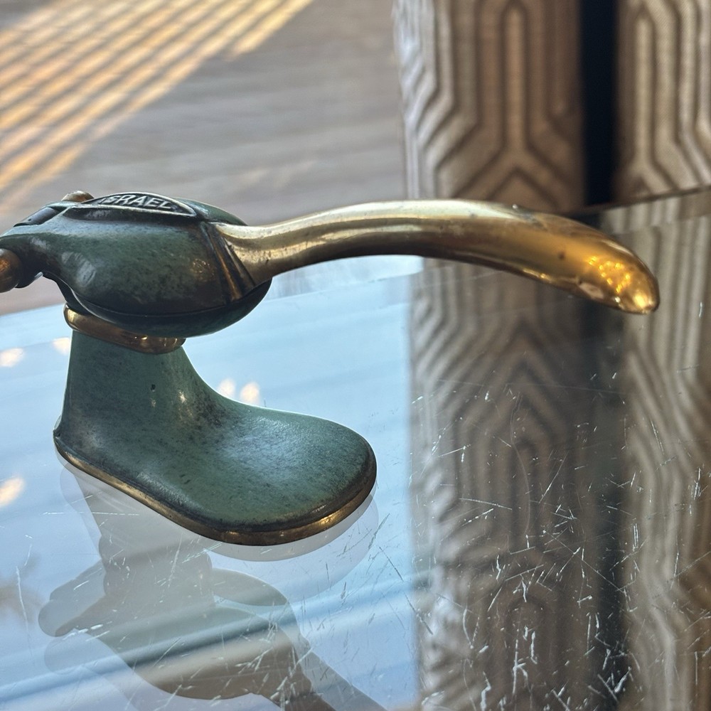 Vintage Brass Enameled Nutcracker, Made in Israel