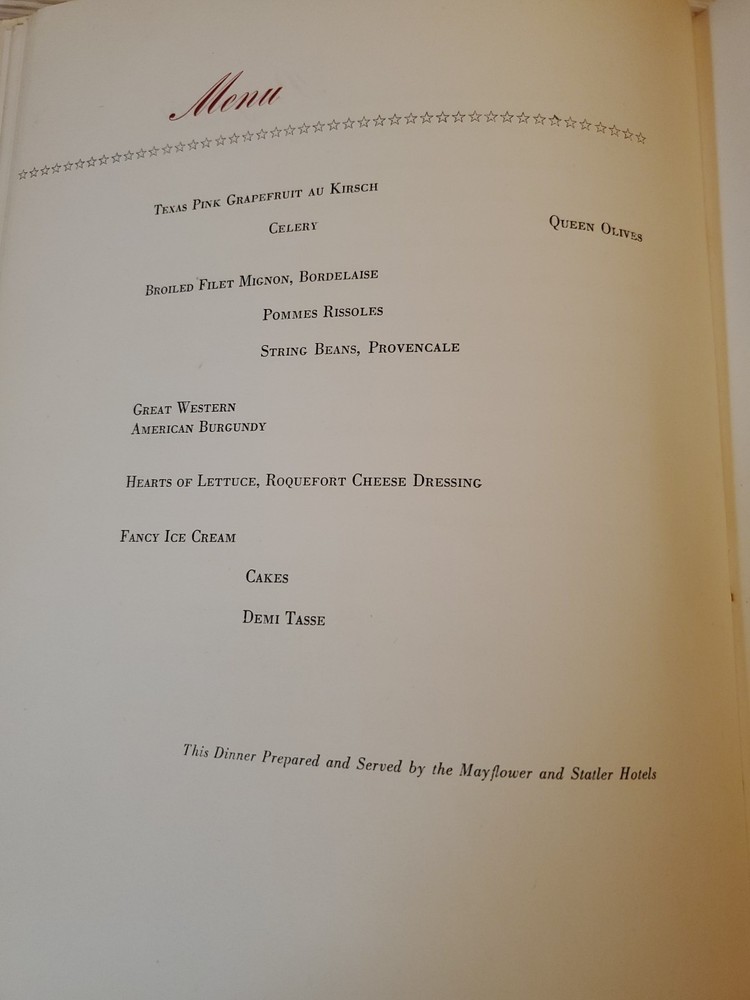 1951 Jefferson Jackson Dinner Program Includes Menu Democratic Fundraiser RARE A