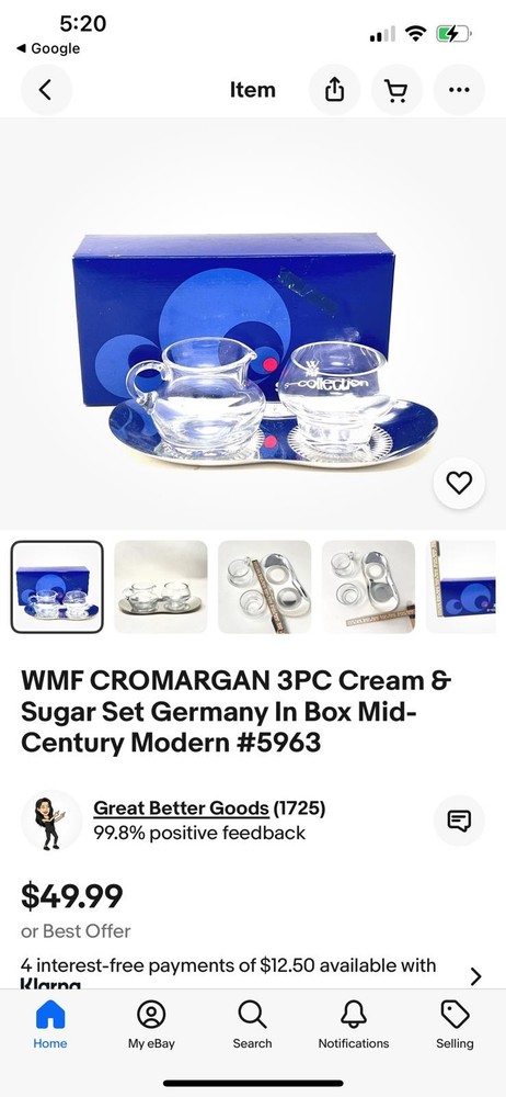WMF S-Collection EP Brass Serving Tray Germany
