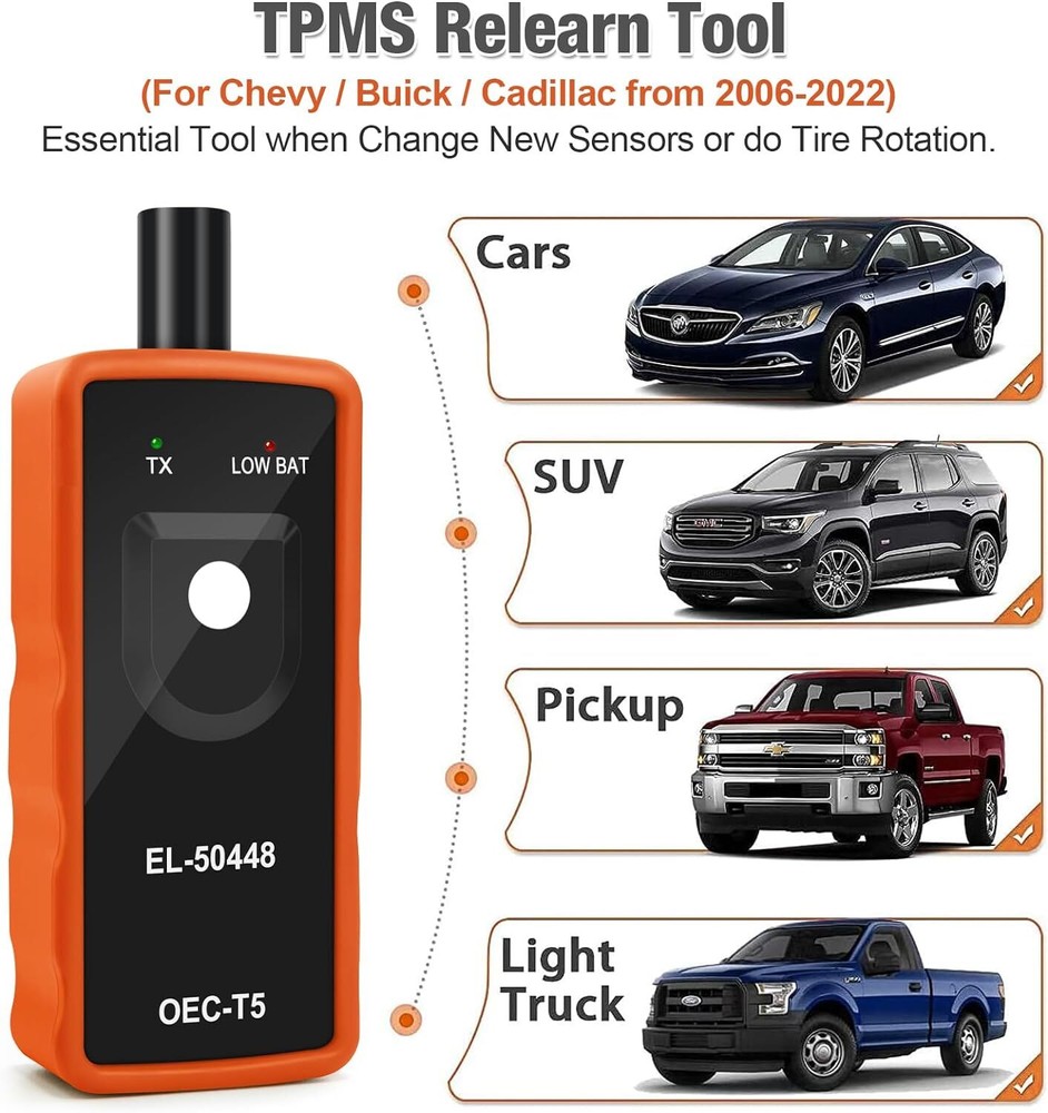 EL-50448 TPMS Relearn Tire Sensor Pressure Monitor System Programming Activation