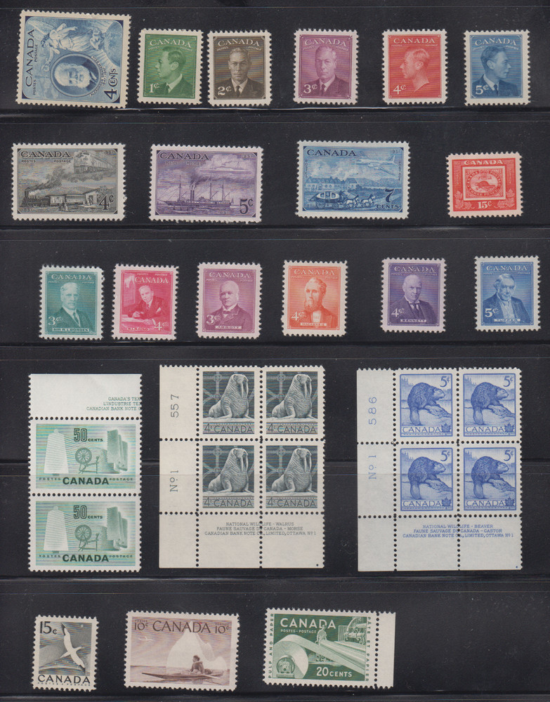 Canada Assortment  Sc#274/362 XF/MNH