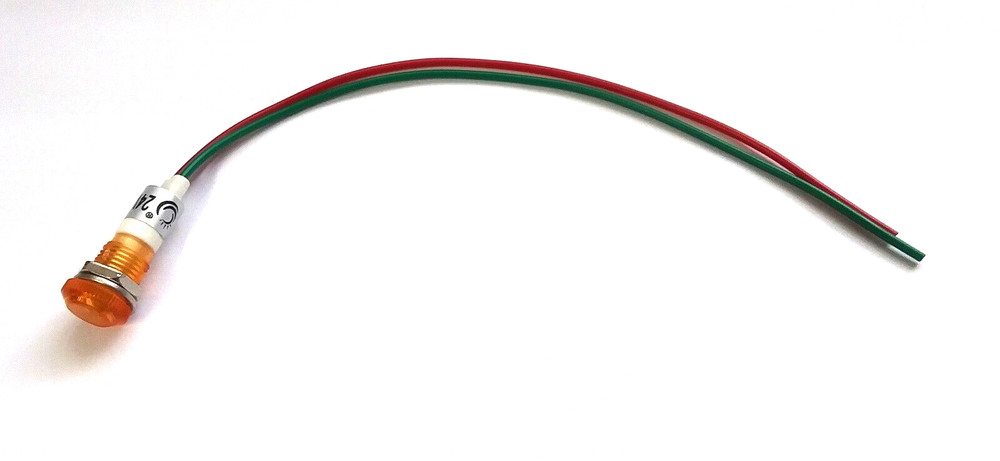 BBT 24 volt AC/DC Waterproof Amber LED Low-Profile Indicator Light