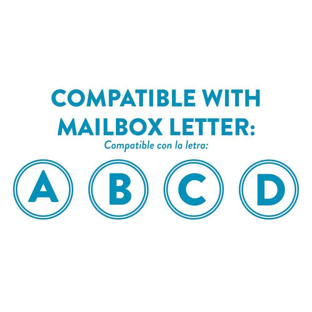 Top Mount Mailbox Post Plastic Black Mounting Hole Patterns Fits Over 4x4 Post