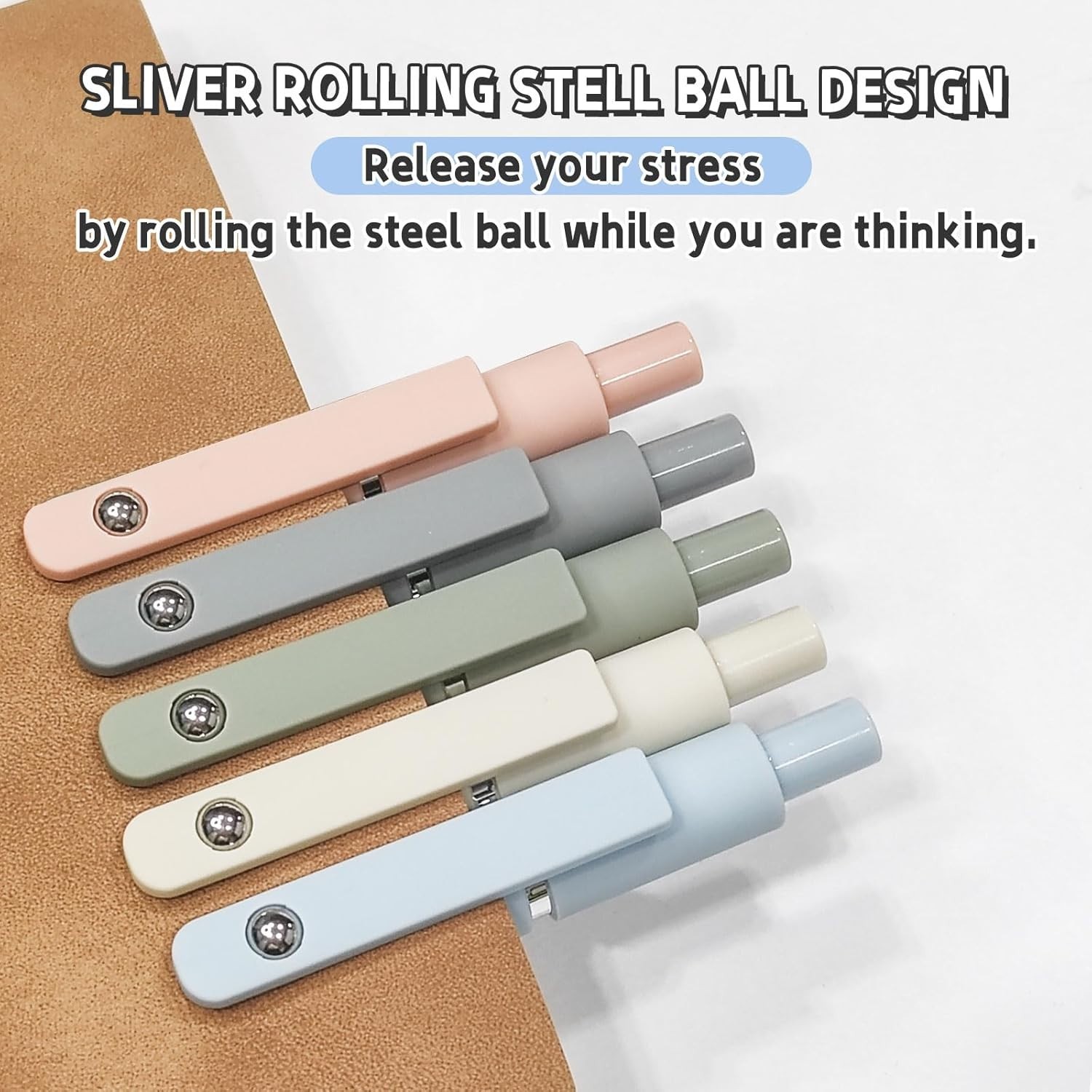 5pcs Gel Pens 0.5mm Black Ink Fine Point Smooth Writing Office School Pens