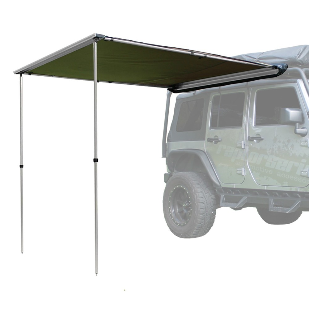 OFFGRID 6.5ft x 8.2ft Retractable Rooftop Awning Olive Drab Polyester