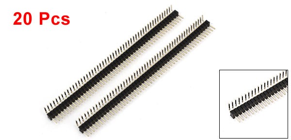 20pcs 50 Position 1.27mm Pitch Single Row Right Angle Header Connector