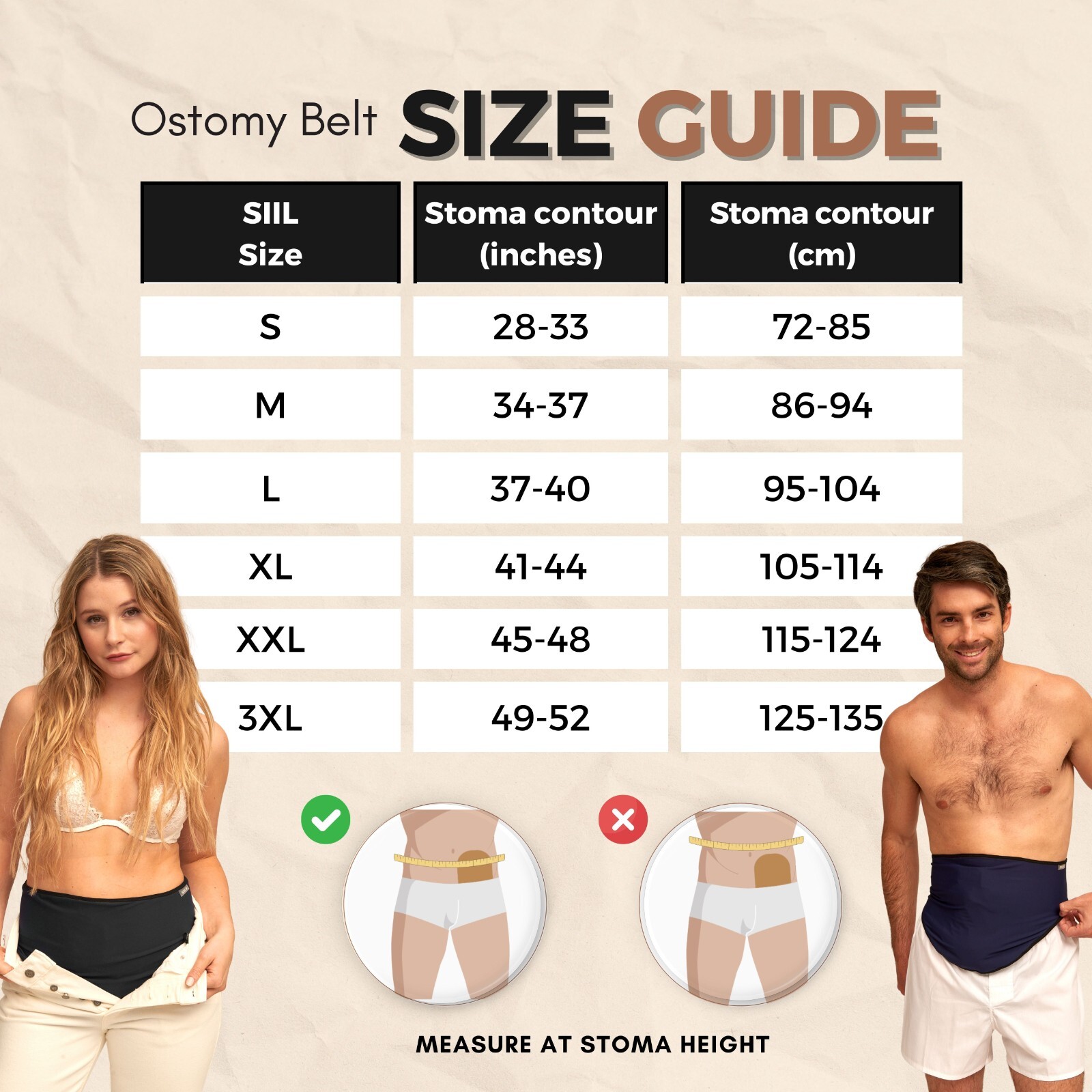 Ostomy Belt for Men & Women | Beige | Ostomy Bag Covers | Ostomy Pouch Cover