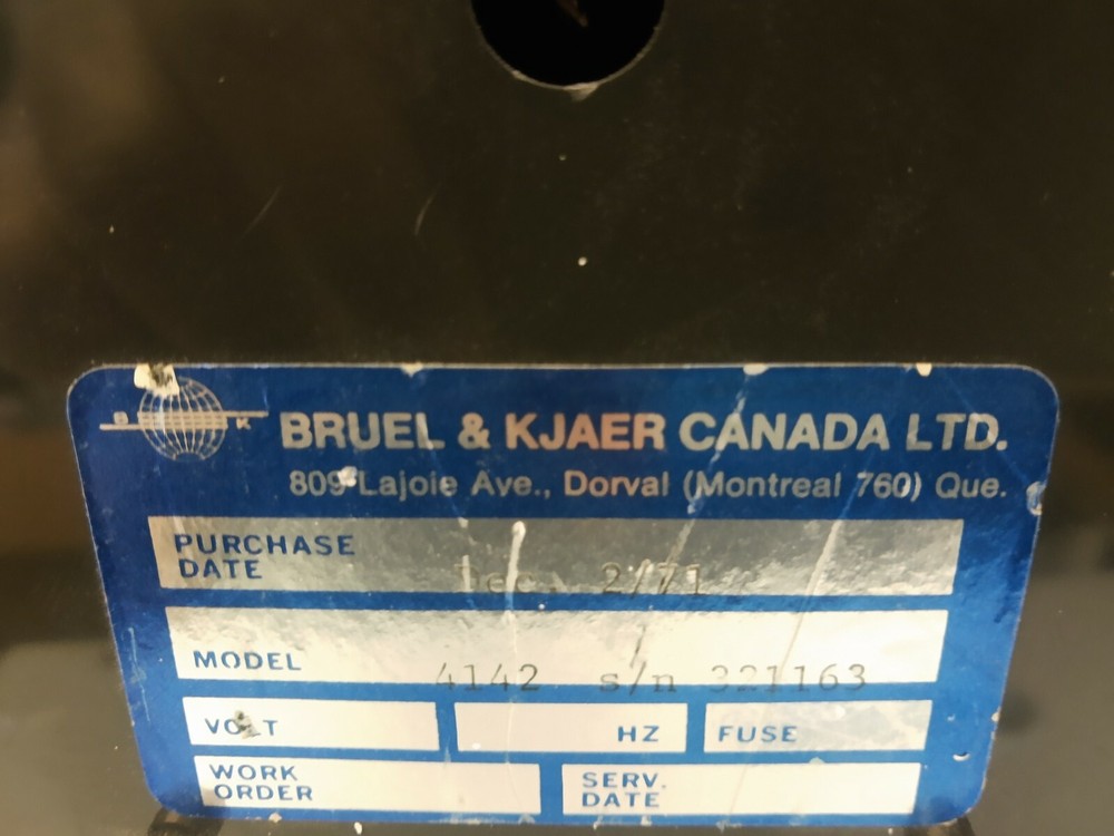 Bruel & Kjaer Microphone Calibration Apparatus Type 4142