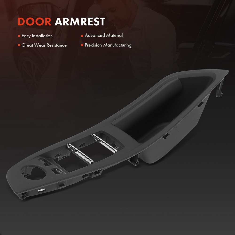Front Left Black Interior Door Handle Window Switch Armrest Panel for BMW F10 M5