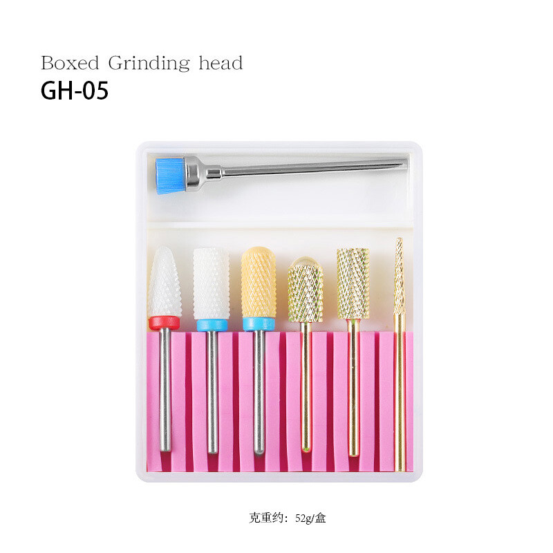 7Pcs Ceramic Diamond Nail Drill Bits File Set for Electric Manicure Machine Tool