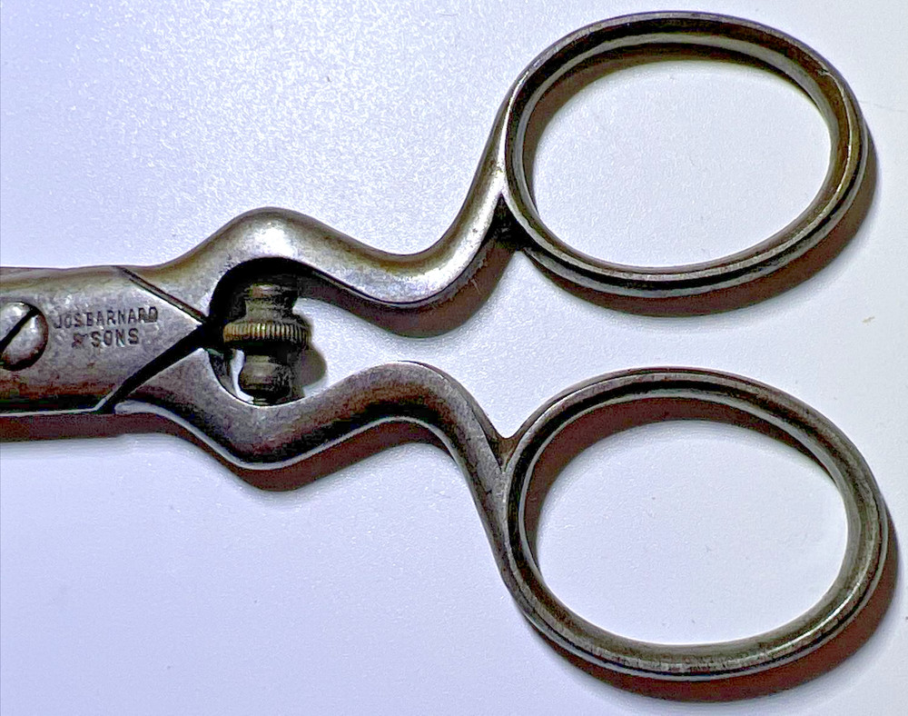Jos Barnard & Sons Small Scissors Embossed Deer Stag Makers Mark
