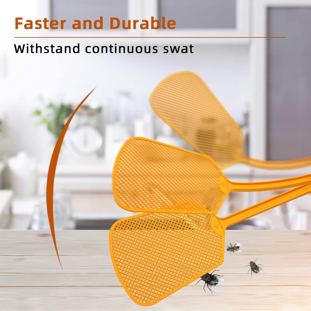 6-Pack Heavy Duty Plastic Fly Swatters