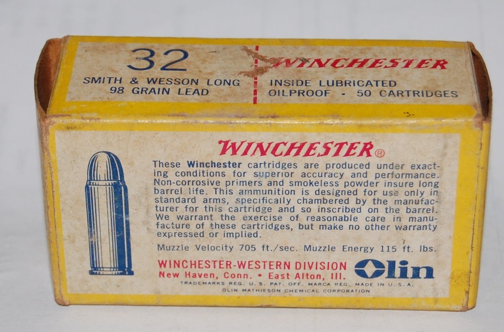 Vintage Winchester 32 Smith & Wesson S&W Empty Box