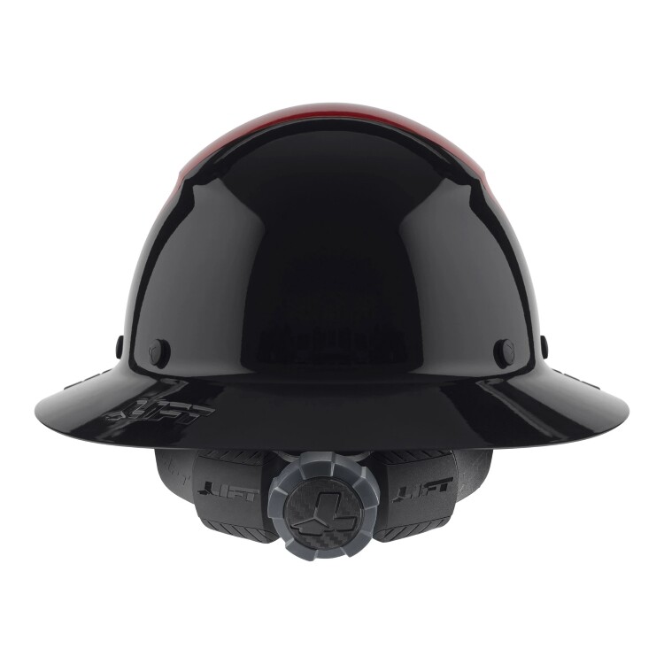 Lift Safety HDF50-20RD Dax 50/50 Fiber Full Brim Hard Hat Red-Black