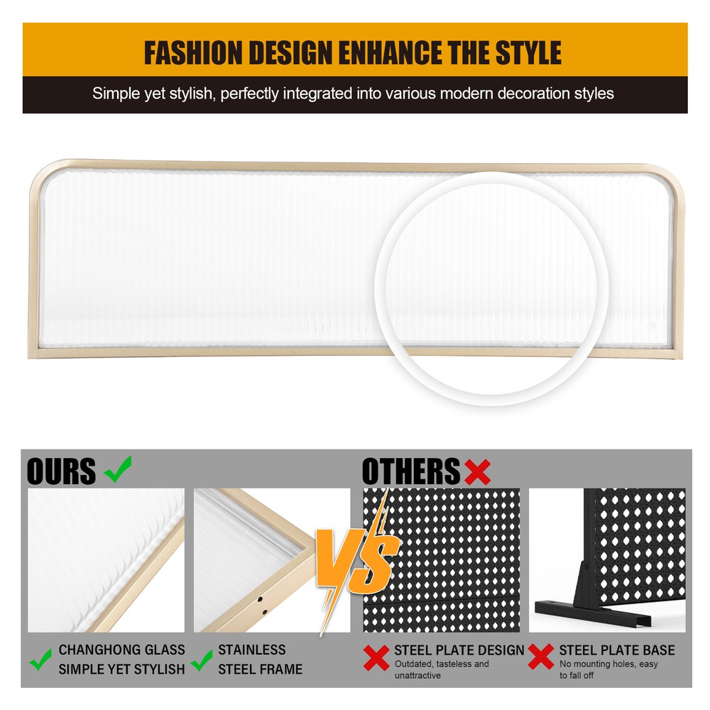 Screen Divider Translucent Table Partition Divider 40X12In Commercial