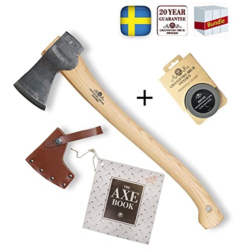 Gransfors Bruk Small Forest Axe (420) with Ceramic Grinding Sharpening Stone