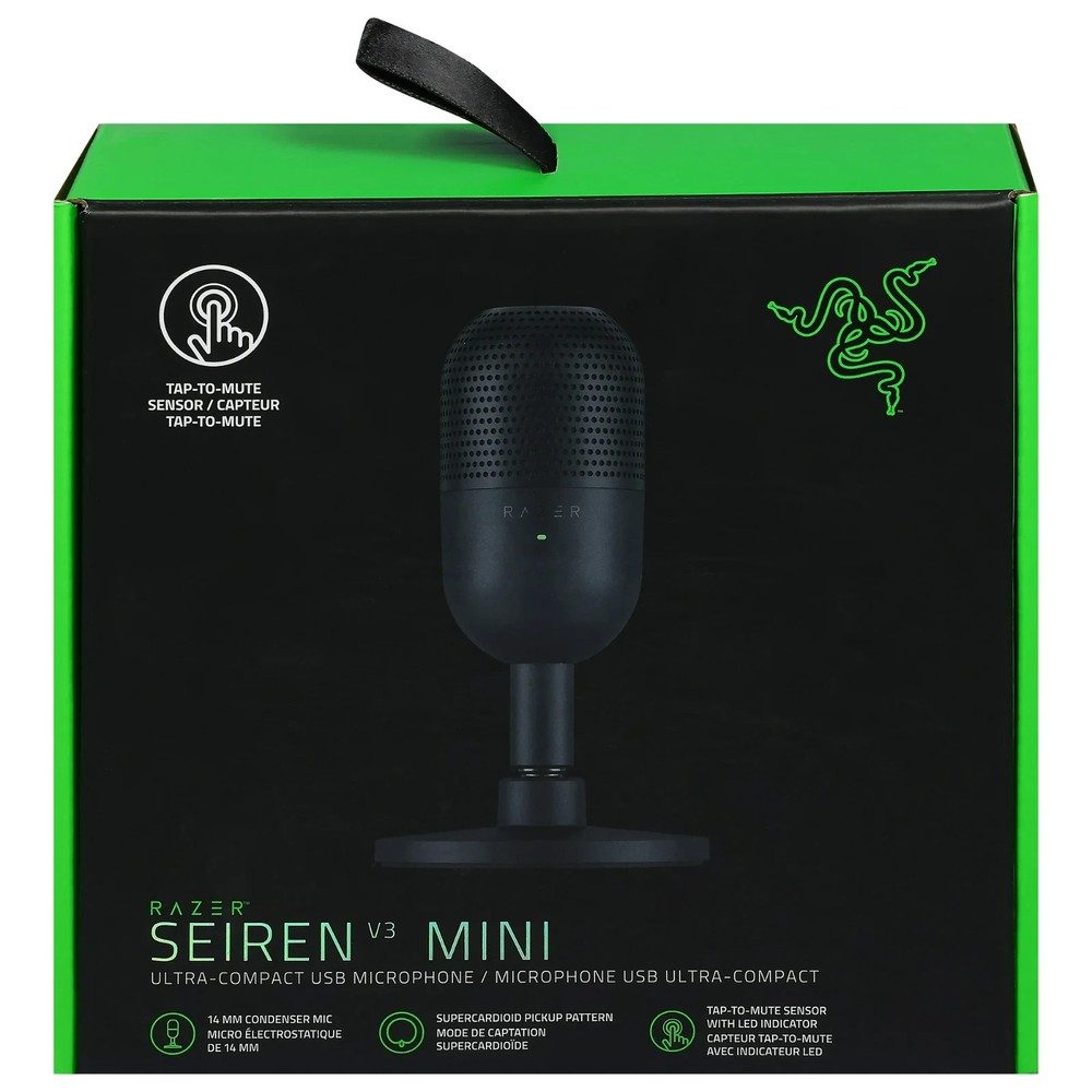 Razor Siren V3 Mini Ultra Compact USB Microphone  OPEN BOX