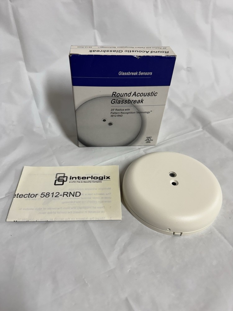 Interlogix 5812-RND Security, Round Acoustic Glass Break Sensor/Detector