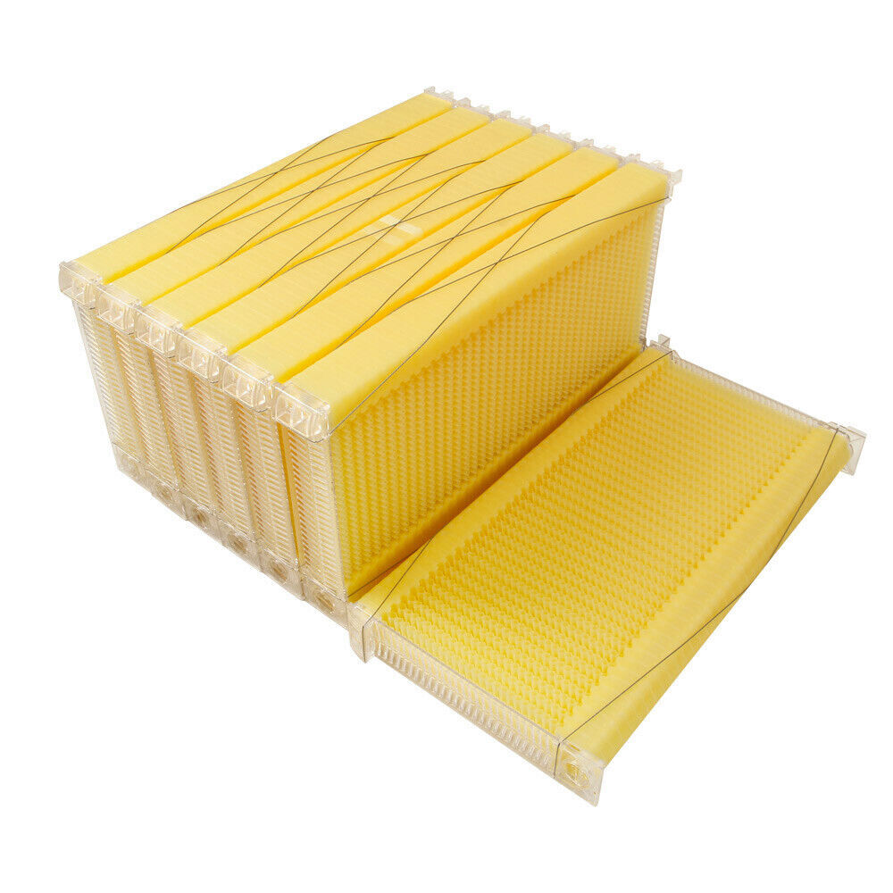 7x Auto Bee Frames Honey Plastic Beehive Frames for Brood Beekeeping Box House