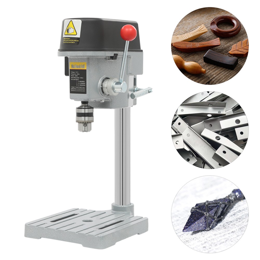 Portable Compact Bench Drill Press with Adjustable Speed and Precision