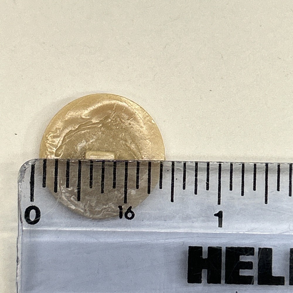 Vintage Celluloid Early Plastic Tan Sewing Button Sailor