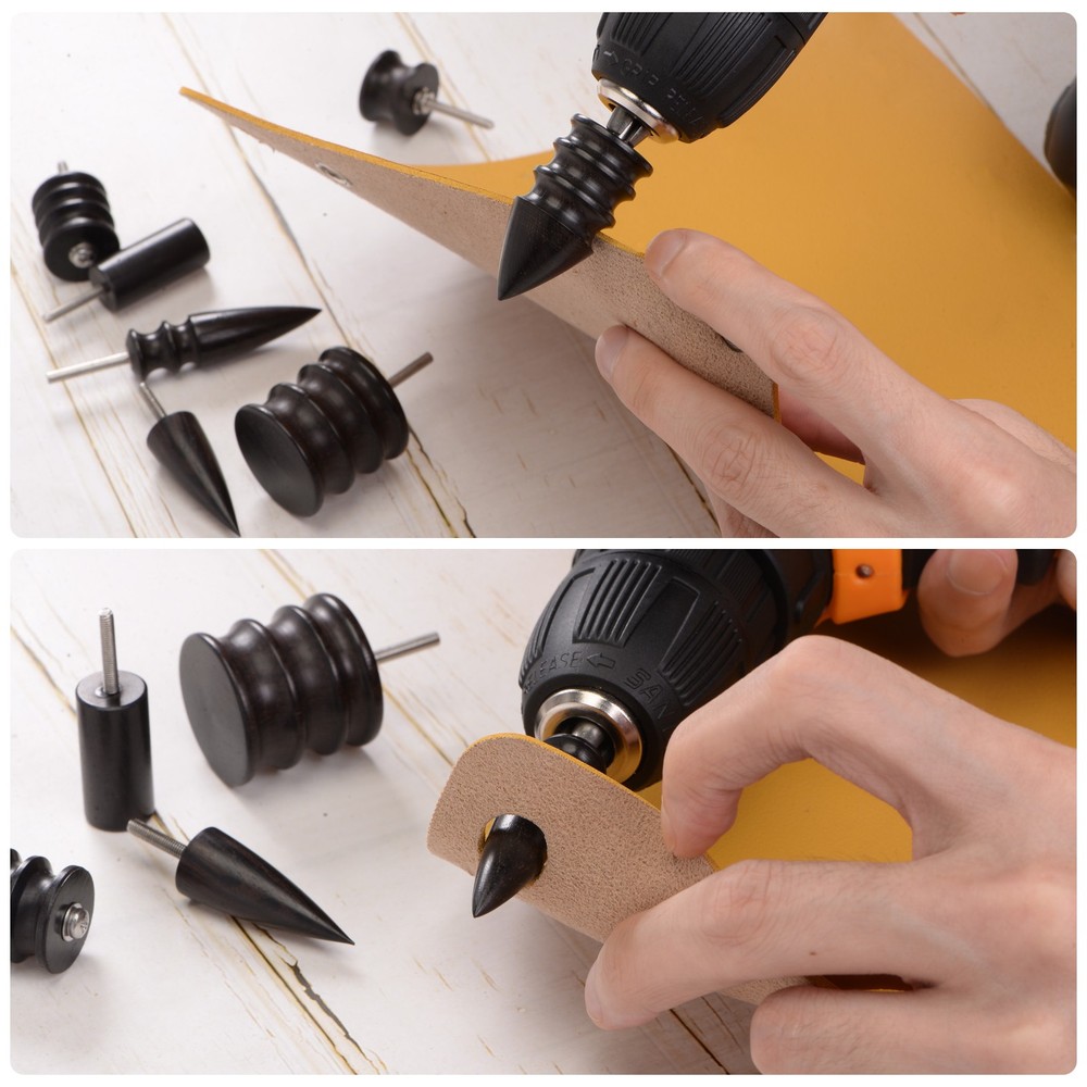 Leather Burnisher Bits 2 Type Leather Burnishing Pointed Tip for Leather Craft