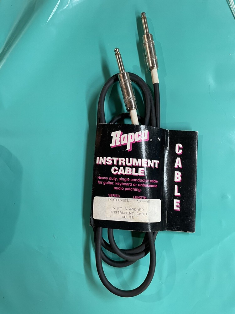 Rapco Instrument Cable 6ft Model S-6