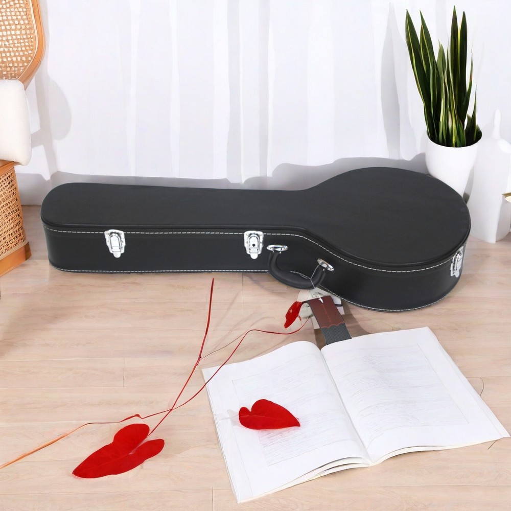 Black 5-6 String Banjos Hard Shell Case With Microgroove, Banjoline Hard Case