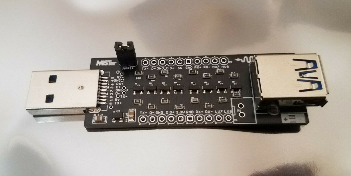 MiSTer FPGA SNAC Board w/ NES, SNES, Atari, and Genesis Adapters