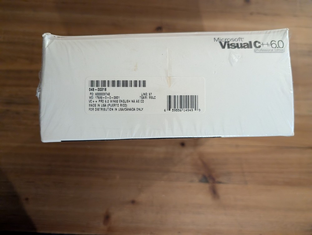 Microsoft Visual C++ 6.0 Professional Edition With Windows 2000 Readiness Kit.