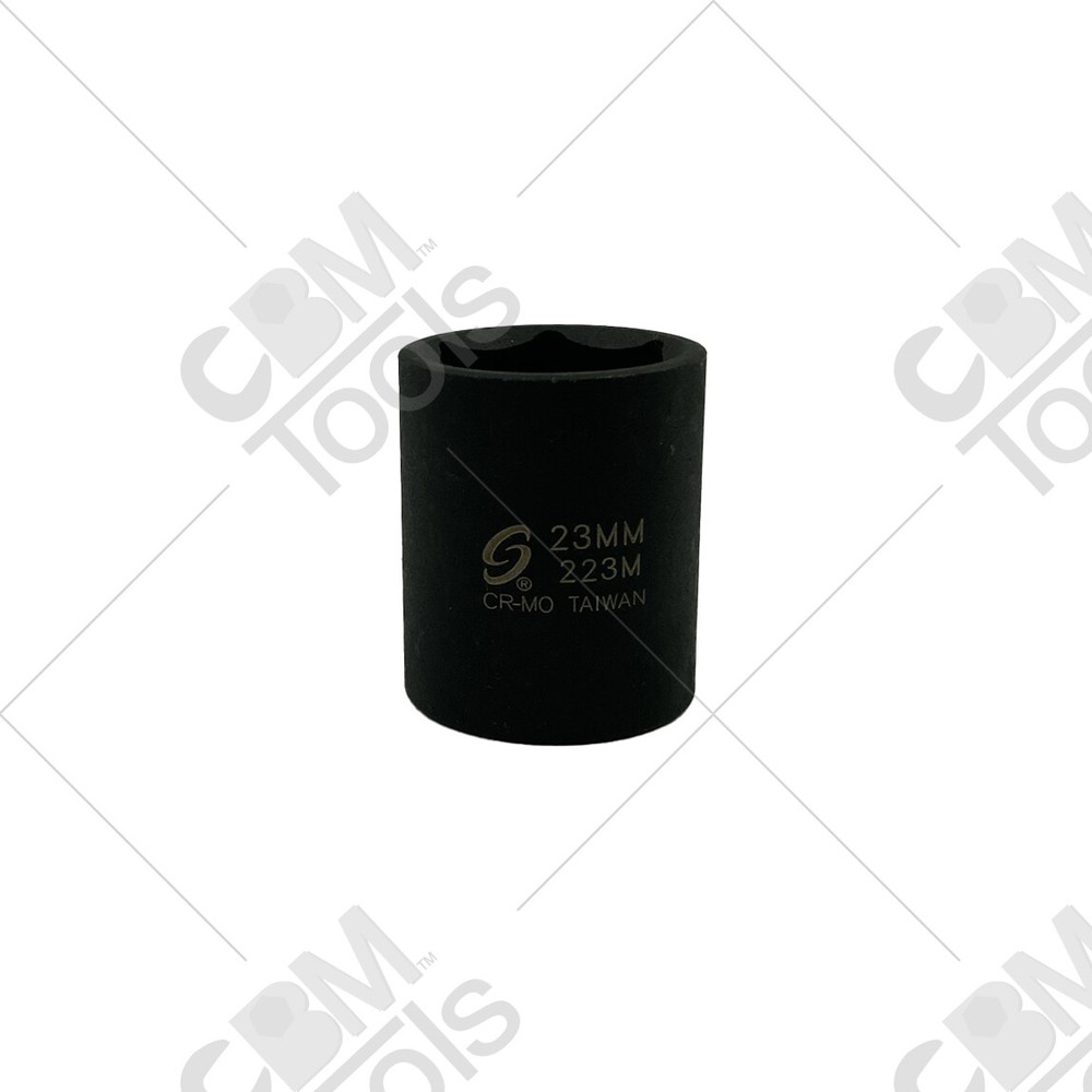 Sunex 223M 1/2" Drive 6 Point 23mm Impact Socket
