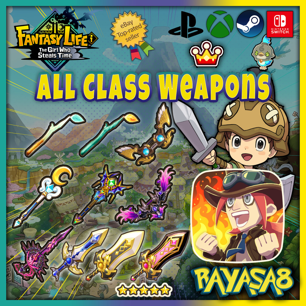 Fantasy Life i – All Legendary Weapons Set (All Classes) 🌟