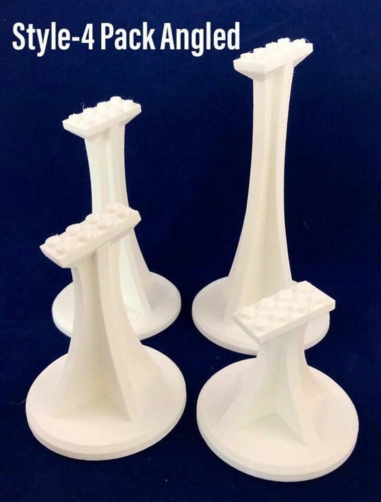 Flight/Display Stands (Brick System Compatible - Various Styles) - 3D Printed