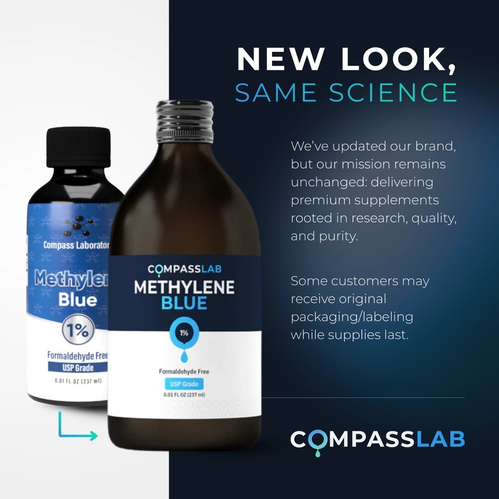 MB 1% Solution, 237 mL – Glass Bottle – Compass Laboratory