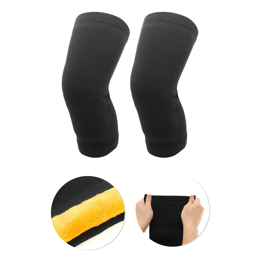 Simple Knee Pads Medium Size Black 1 Pair