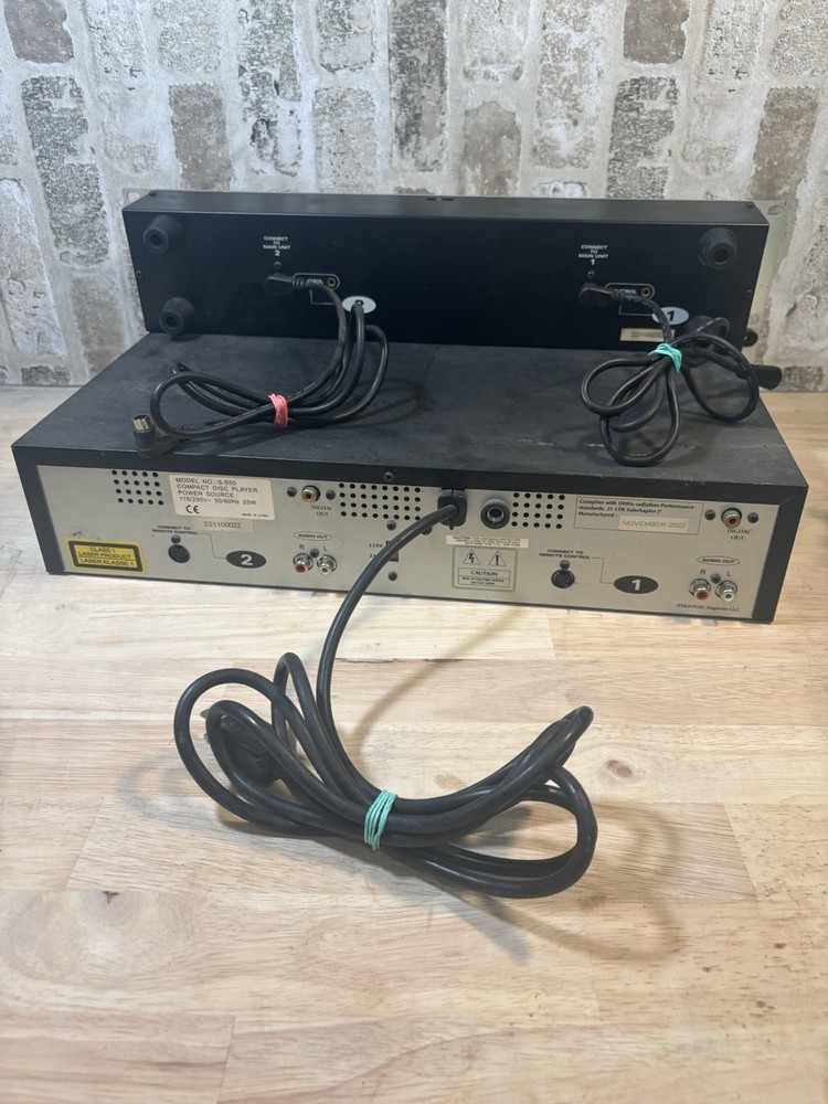 ⭐️Stanton S-550 Professional Dual Deck CD Player 2 Piece Set⭐️Untested⭐️