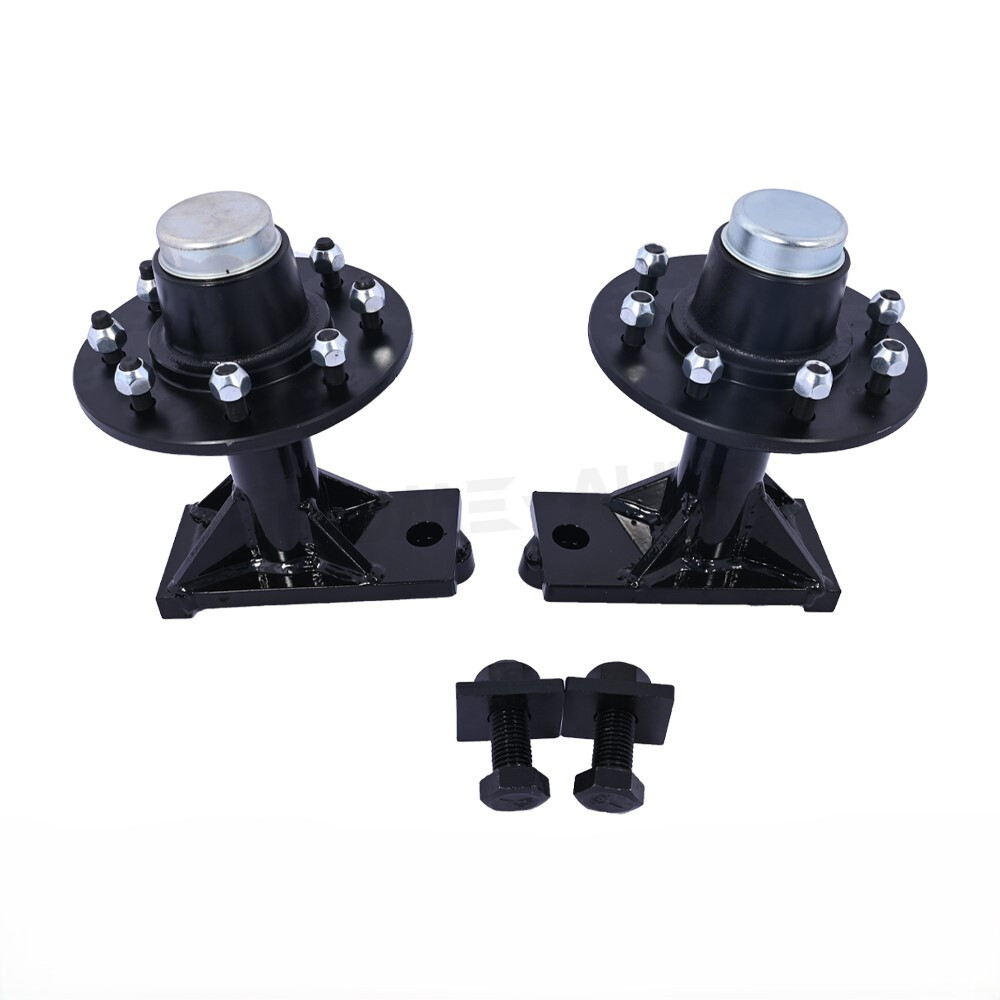 2 PCS 8 x 6.5 Lug 10000LB Shipping Container Wheels, Bolt-on Spindle Kit