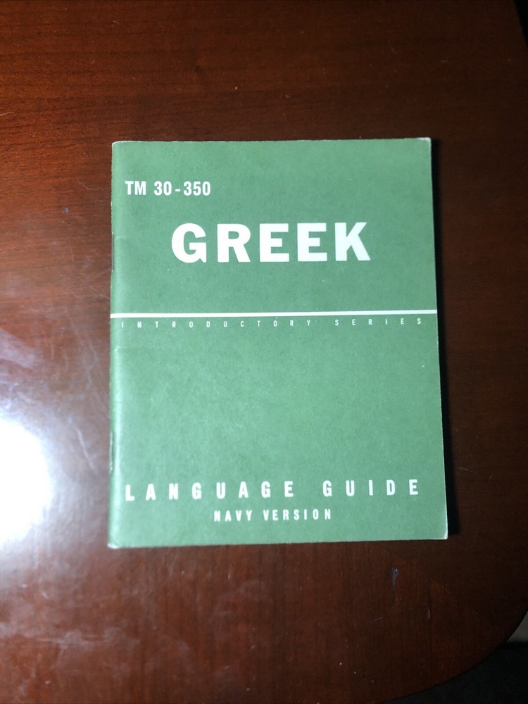 TM 30-350 Greek Language Guide Navy Version 1958
