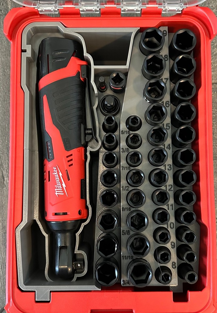 Insert for Milwaukee Packout and M12 Cordless 3/8" Ratchet (Insert Only)