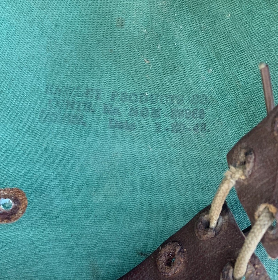 Original WWII USMC Sun Hat Pith Helmet 1943 Dated