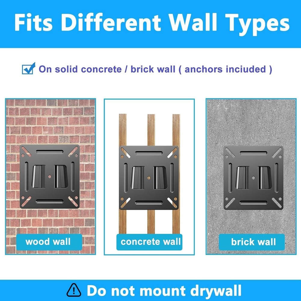 VESA Compatible TV Wall Bracket for 14-24" Displays - Durable and Efficient