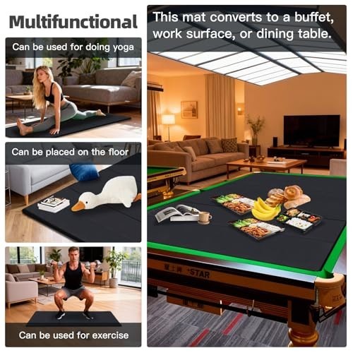 8ft Convertible Pool Table Insert - Foldable Dining & Game Table Cover, Waterpro