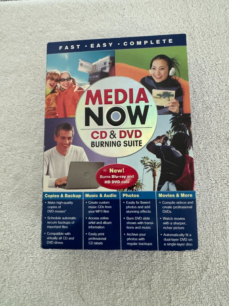 Media Now CD/DVD Burning Suite - CD/Manual in Original Box!!!!