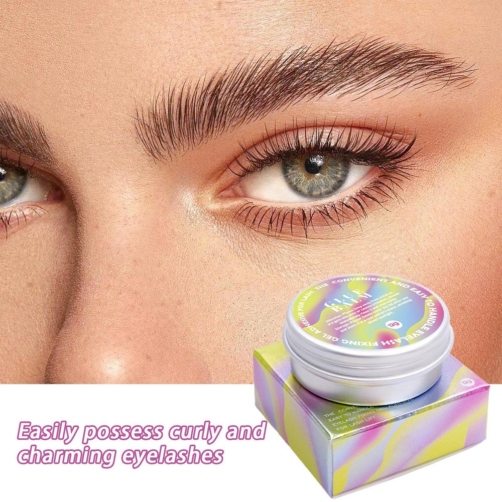 Lash Lift Balm Solid Glue - Quick Dry Invisible Eyelash Adhesive Enhancer`