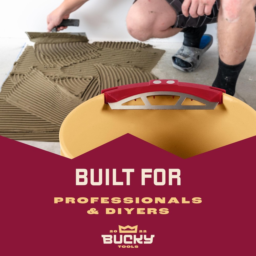 Bucky Tools Bucky Scrape – Universal 5-Gallon Bucket Trowel Scraper for Tile ...