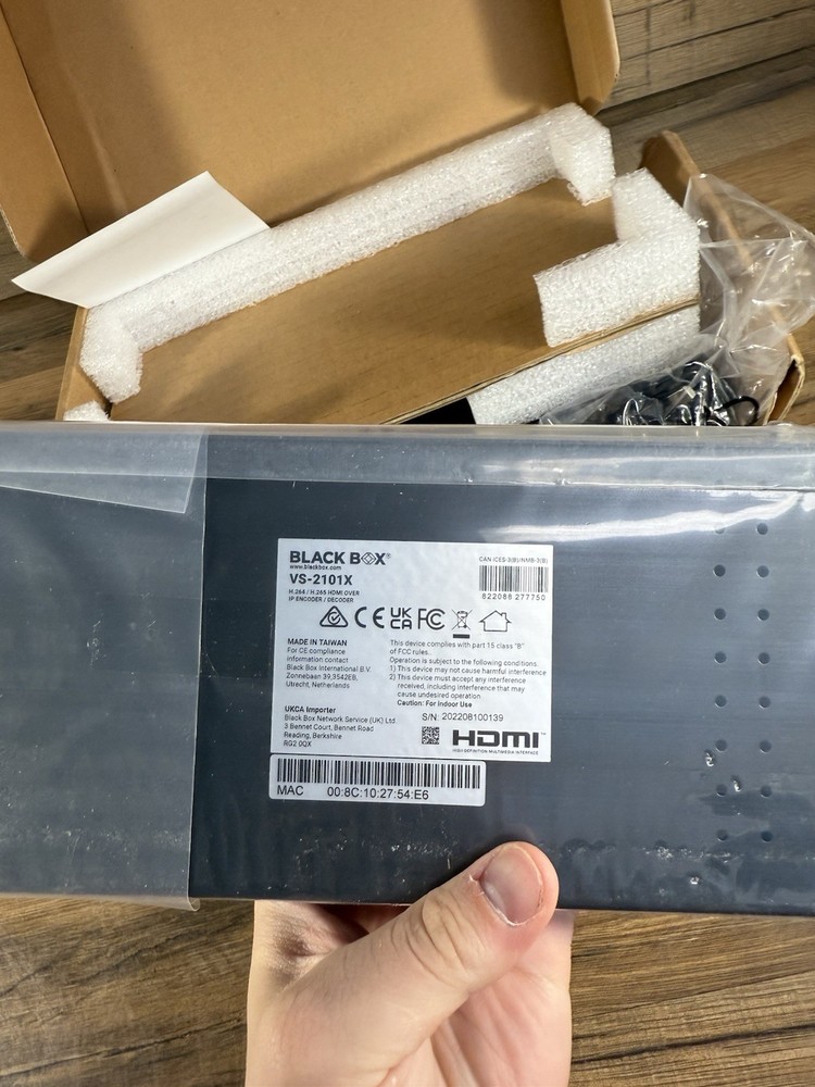 BLACK BOX VS-2101X HDMI-over-IP H.264/H.265 Encoder/Decoder