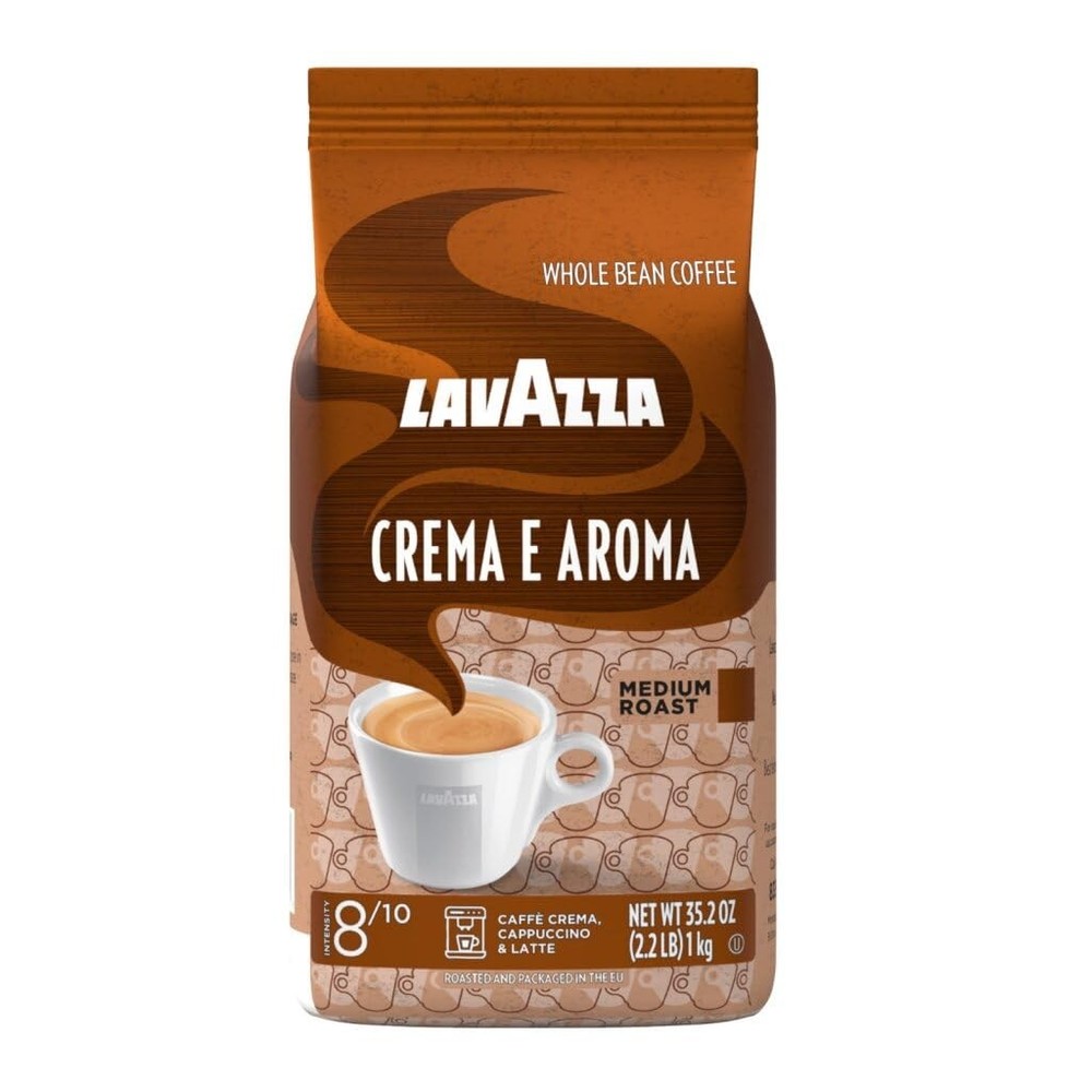 Crema E Aroma Whole Bean Coffee Blend, 2.2-Pound Bag , Balanced medium roast ...