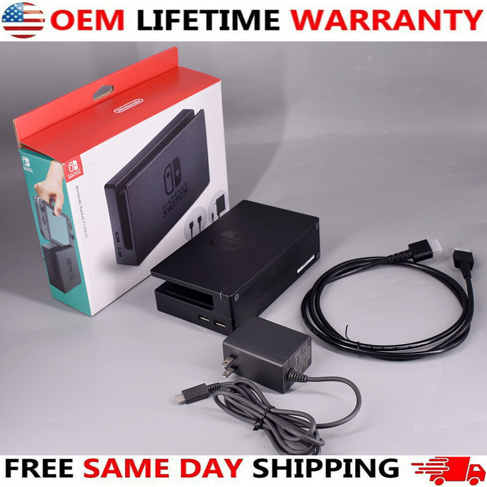 Original Nintendo Switch Charging Dock + AC Adapter Power Cable + HDMI CABLE Set